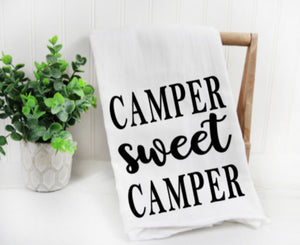 Camper Sweet Camper Flour Sack Towel