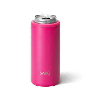 Swig Life Matte Hot Pink Skinny Can Cooler (12oz)